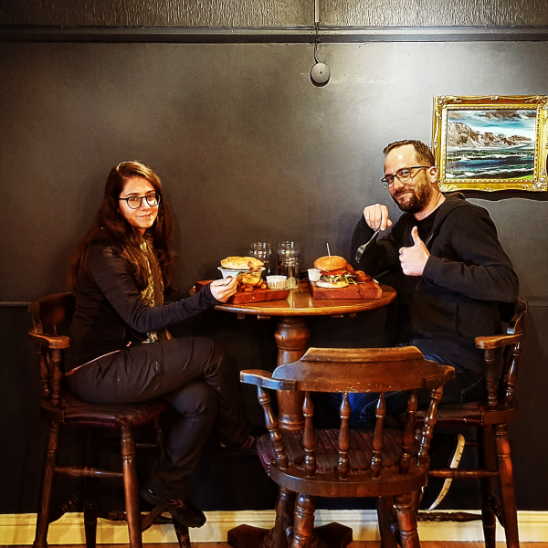 couple eating new